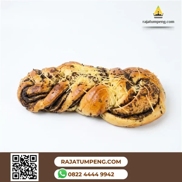 Roti Hajatan - Kepang Coklat Keju 18x10 cm
